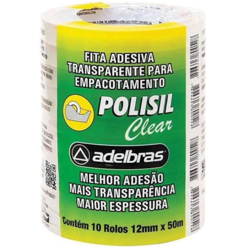 Fita Adesiva Adelbras Polisil 12mmx50m