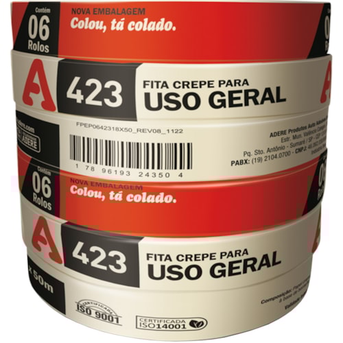 Fita Crepe Adere Tapefix 18mmx50m