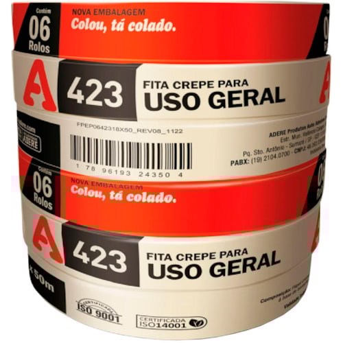 Fita Crepe Adere Uso Geral 48mmX50m