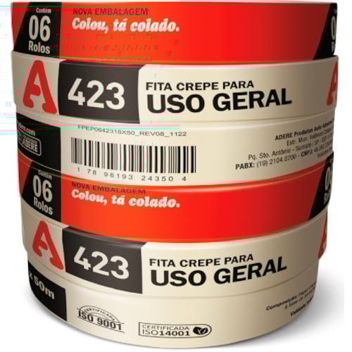 Fita Crepe Adere Uso Geral 48mmX50m