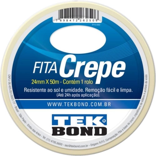 Fita Crepe Tekbond 24mmx50m 5Un
