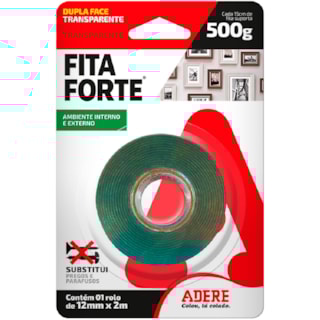 Fita Dupla Face Adere Fita Forte 12mmX2m