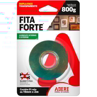 Fita Dupla Face Adere Fita Forte 19mmX2m