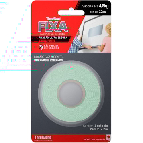 Fita Dupla Face Three Bond 24mmX2m