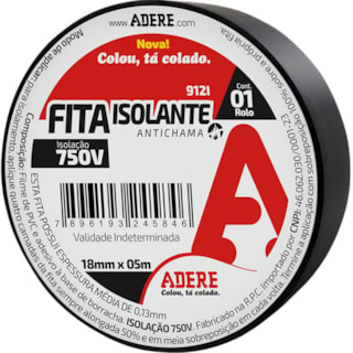 Fita Isolante Adere Antichamas Isolação 750V 18mmx5m