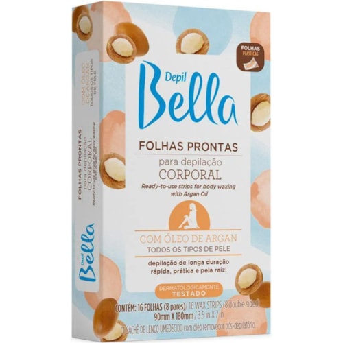 Folha Depilatória Depillbella Óleo de Argan 16Un
