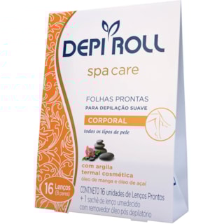 Folhas Depilatórias Coporais Depiroll Spa Care 16 Unidades