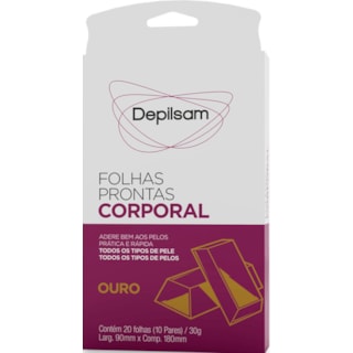 Folhas Pontas para Depilação Corporal Depilsam Ouro 10 unidades
