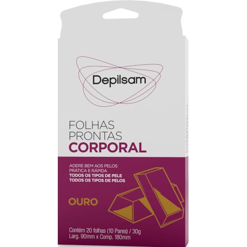 Folhas Pontas para Depilação Corporal Depilsam Ouro 10 unidades