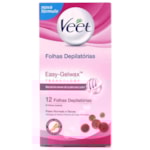 Folhas Veet Corporal Cera Fria Peles Normais e Secas 12 Unidades