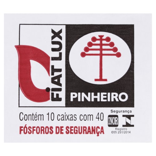 Fósforo Fiat Lux Pinheiro 10 unidades