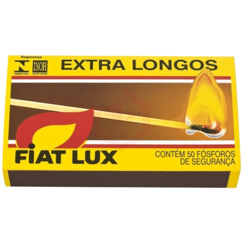 Fósforos Fiat Lux Extra Longos 50 unidades