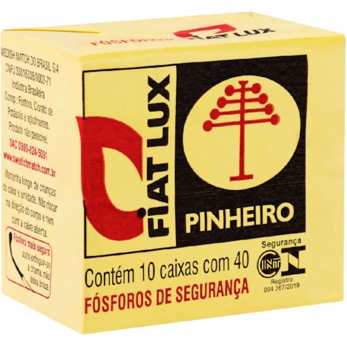 Fósforos Pinheiro Cartão 10 Unidades