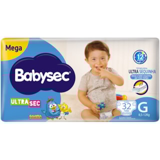 Fralda Babysec Ultra Sec Galinha Pintadinha Mega G 32Un