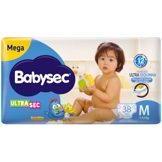 Fralda Babysec Ultra Sec Galinha Pintadinha Mega M 38Un