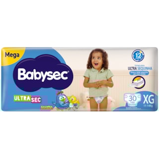 Fralda Babysec Ultra Sec Galinha Pintadinha Mega XG 30Un