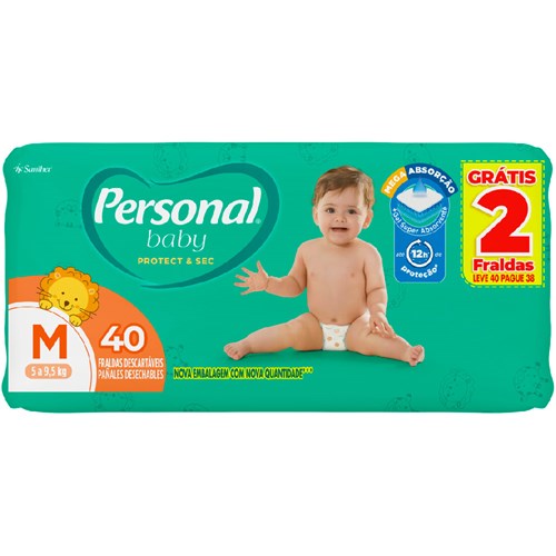 Fralda Descartável Personal Baby M Leve 40 Pague 38