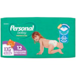 Fralda Descartável Personal Baby Protect & Sec Jumbinho XXG 12Un