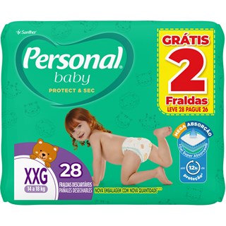 Fralda Descartável Personal Baby XXG L28P26UN