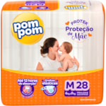 Fralda Descartável Pom Pom Proteção de Mãe Protek Jumbo M 28Un