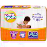 Fralda Descartável Pom Pom Proteção de Mãe Protek Jumbo P 30Un