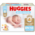 Fralda Huggies Natural Care Recém Nascido RN 18Un