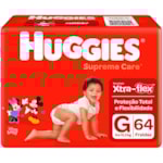 Fralda Huggies Supreme Care Hiper G 64 Unidades