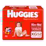 Fralda Huggies Supreme Care Hiper XG 52 unidades