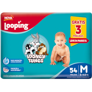 Fralda Looping Looney Tunes M 54Un