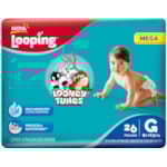 Fralda Looping Looney Tunes Mega G 26Un