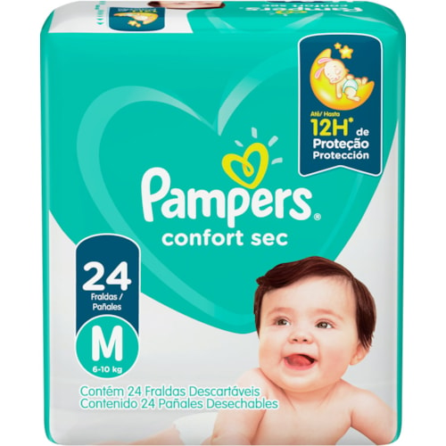 Fralda Pampers Comfortsec M 24Un