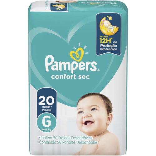 Fralda Pampers Confort Sec G 20 Unidades