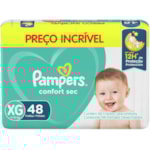 Fralda Pampers Confort Sec Hiper XG 48Un