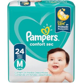 Fralda Pampers Confort Sec M 24 Unidades