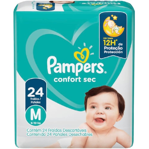 Fralda Pampers Confort Sec M 24 Unidades