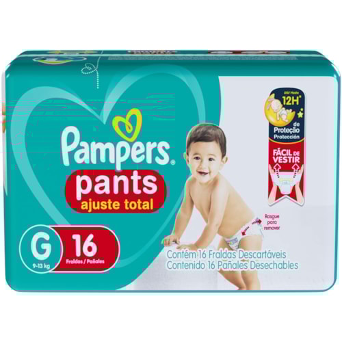 Fralda Pampers Pants Ajuste Total G 16Un