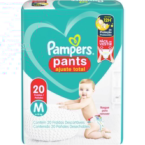 Fralda Pampers Pants Ajuste Total M 20Un