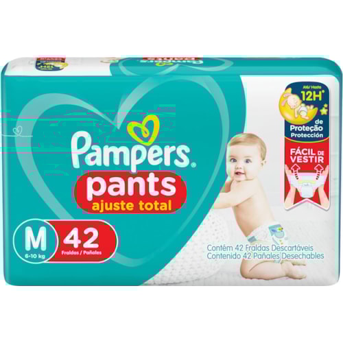 Fralda Pampers Pants Ajuste Total M 42Un