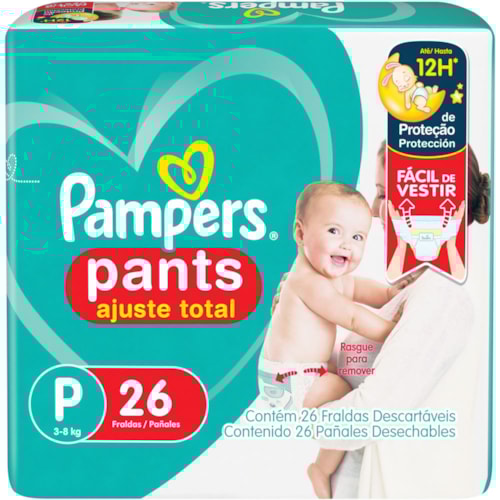Fralda Pampers Pants Ajuste Total P 26Un