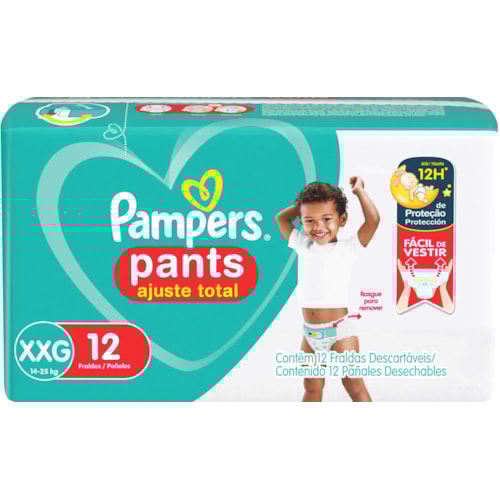 Fralda Pampers Pants Ajuste Total XXG 12Un
