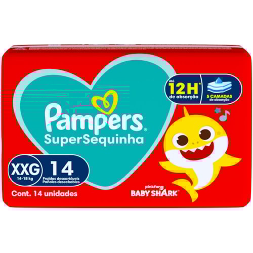 Fralda Pampers Supersec XXG 14Un