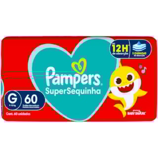 Fralda Pampers SuperSequinha Hiper G 60Un