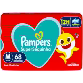 Fralda Pampers SuperSequinha Hiper M 68Un