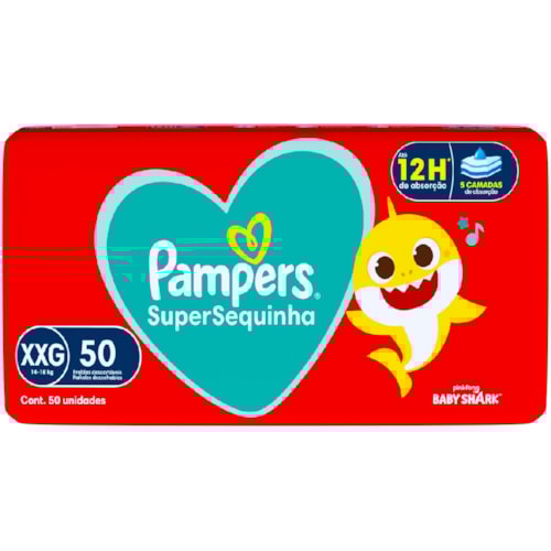 Fralda Pampers SuperSequinha Hiper XXG 50Un
