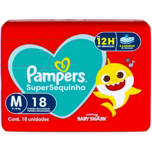 Fralda Pampers SuperSequinha M 18Un