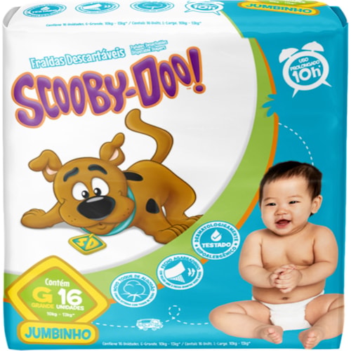Fralda Scooby Doo Jumbinho G 16Un