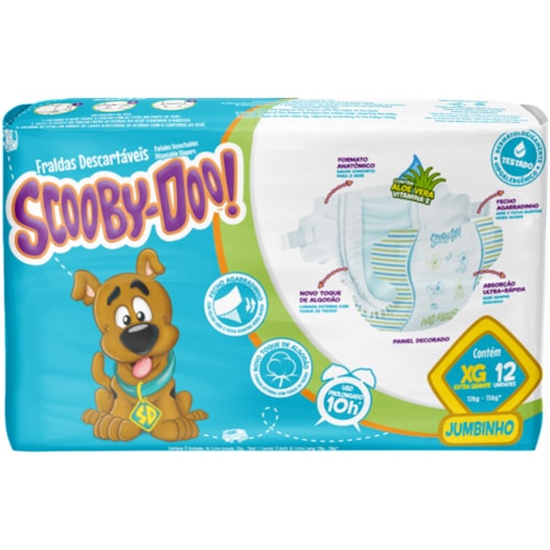 Fralda Scooby Doo Jumbinho XG 12Un