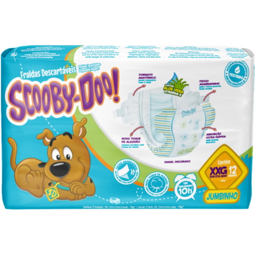 Fralda Scooby Doo Jumbinho XXG 12Un