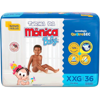 Fralda Turma da Mônica Baby XXG 36 Unidades