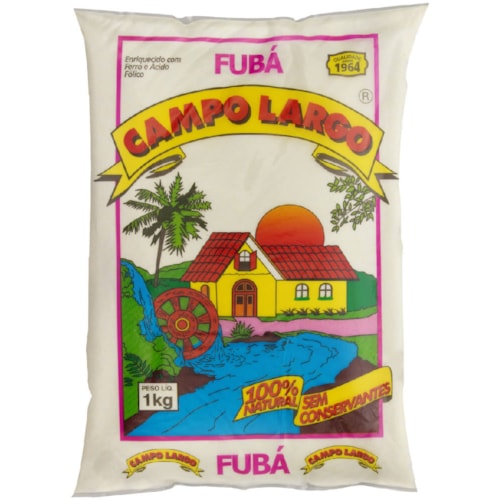 Fubá Campo Largo Branco 1kg